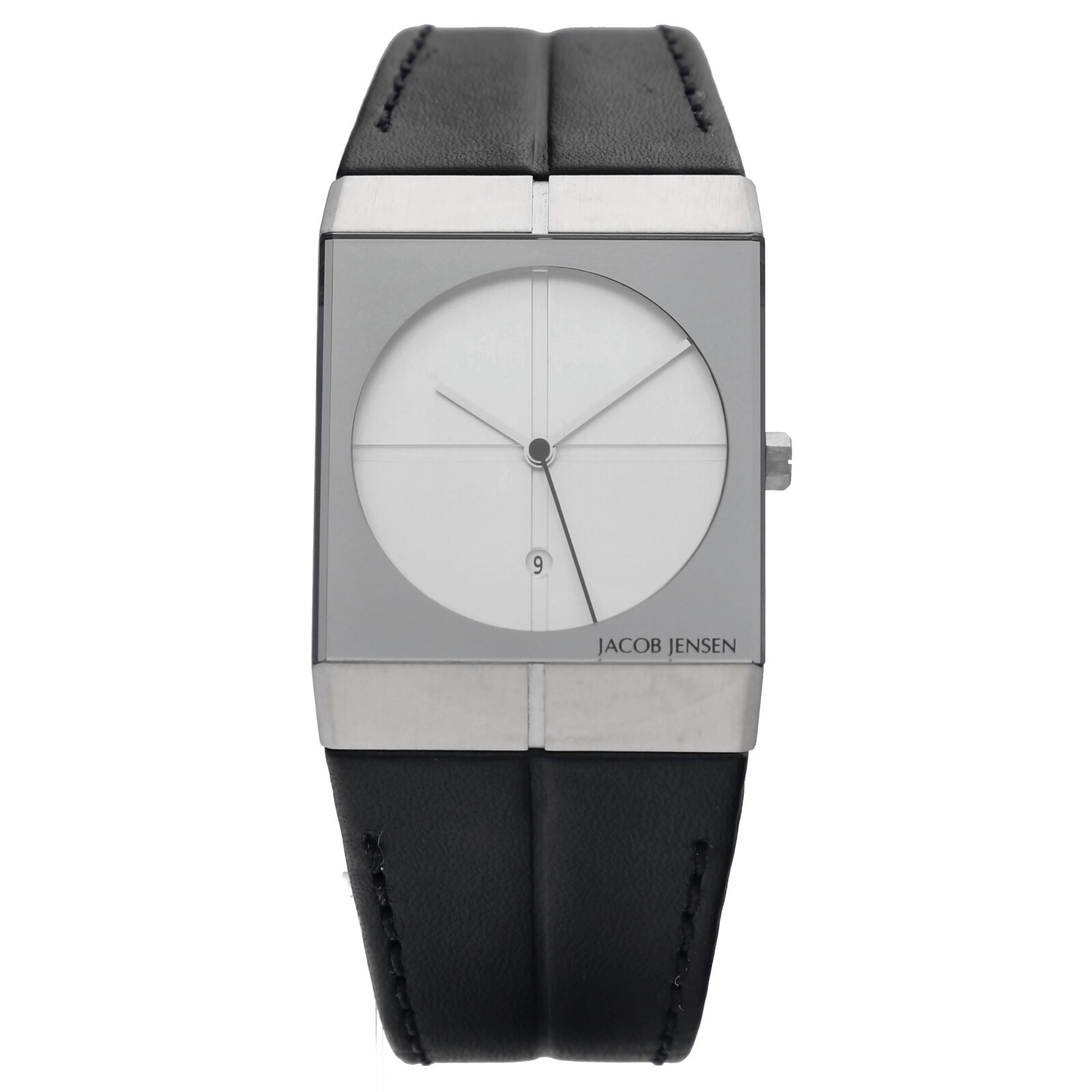 Jacob Jensen Icon Series 232 Stainless Steel Black Leather 