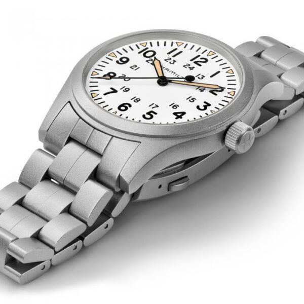 Hamilton H69529113 Khaki Field 42mm Steel White Dial Mechanical Mens Watch 133913240350 3