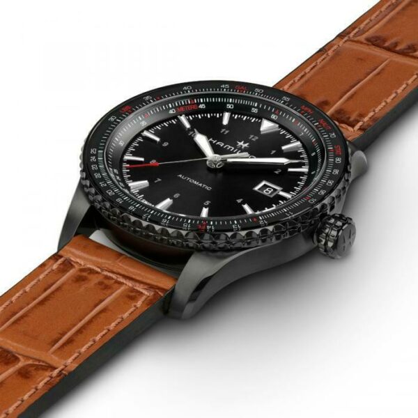 Hamilton H76625530 Khaki Aviation Converter Steel Leather Automatic Mens Watch 114917084770 2