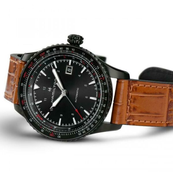 Hamilton H76625530 Khaki Aviation Converter Steel Leather Automatic Mens Watch 114917084770 3