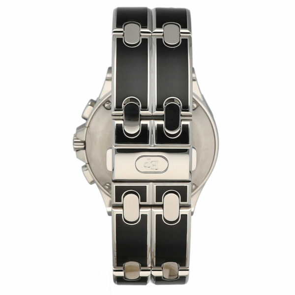 Pequignet 003 Chrono 38mm Steel Black Tahitian Diamond MOP Quartz Wristwatch 125118188150 4