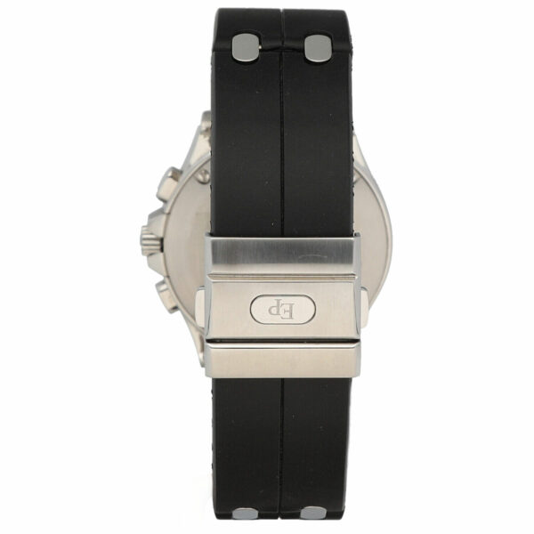 Pequignet 234 Chrono Black Rubber Steel 38mm Tahitian MOP Dial Quartz Wristwatch 134005134500 4