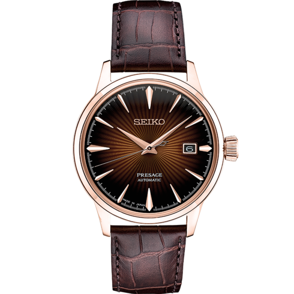 Seiko Presage SRPB46 Rose Gold 405mm Brown Dial Leather Automatic Mens Watch 115161719590
