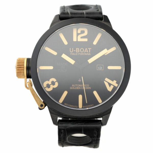 U BOAT Classico 1351215 Black PVD 53mm Golden Crown Automatic Mens Watch 133873094400 2