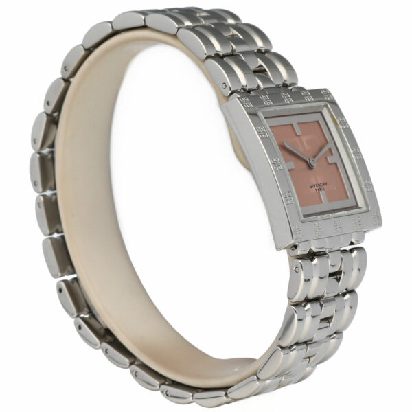 Givenchy 1558962 APSARAS Salmon 27 mm Stainless Steel Square Quartz Womens Watch 115181979201 3