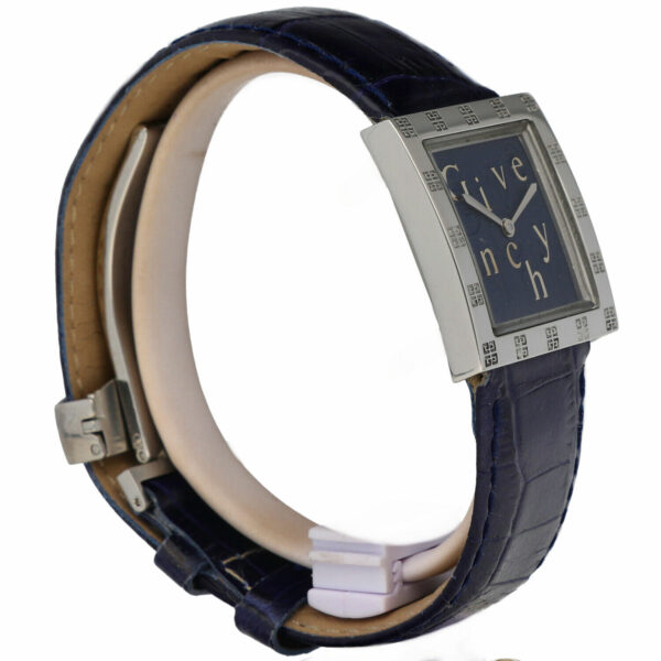 Givenchy APSARAS 1558962 Blue Dial 27mm Steel Square Leather Quartz Womens Watch 133972164091 3