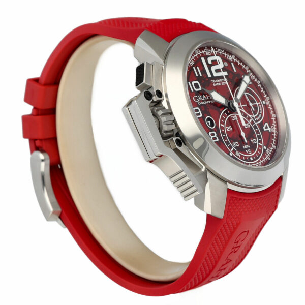 Graham Grah101946 Chronofighter 47mm Steel Red Rubber Automatic Mens Watch 115107213251 3