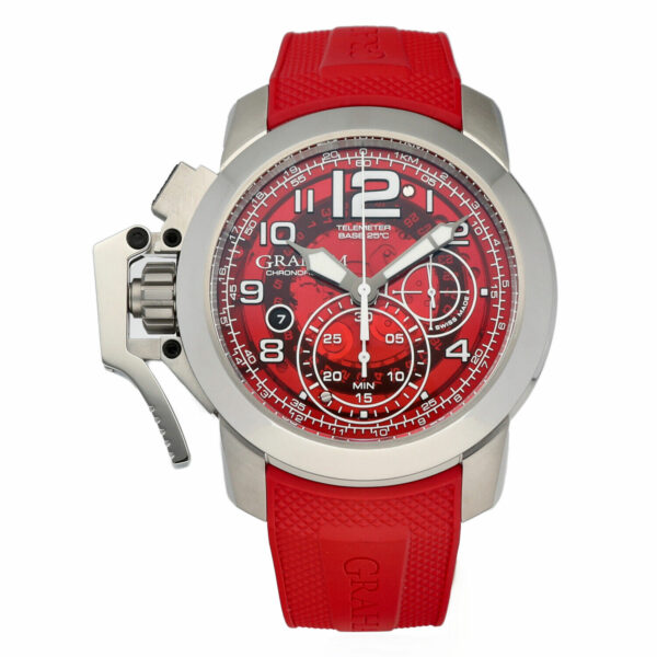 Graham Grah101946 Chronofighter 47mm Steel Red Rubber Automatic Mens Watch 115107213251