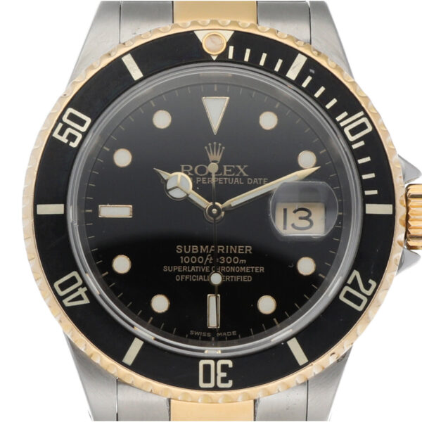 Rolex Submariner Date 16613 Black Dial 18K Yellow GoldSteel 2000 BP Mens Watch 133968887001 2