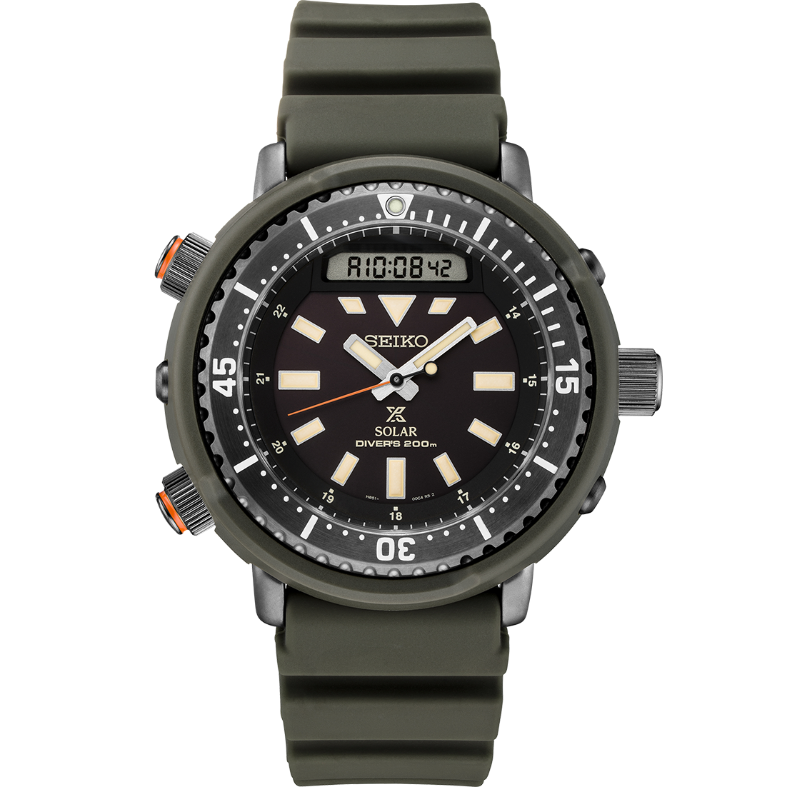 Seiko-SNJ031-Prospex-Ana-Digi-Steel-48mm-Green-Rubber-Diver-Solar-Mens-Watch-124839207361