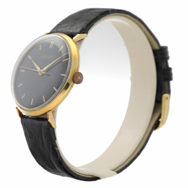 Vintage International Watch Co 18k 750 Yellow Gold 35mm Black Dial Manual Watch 133932249741 2