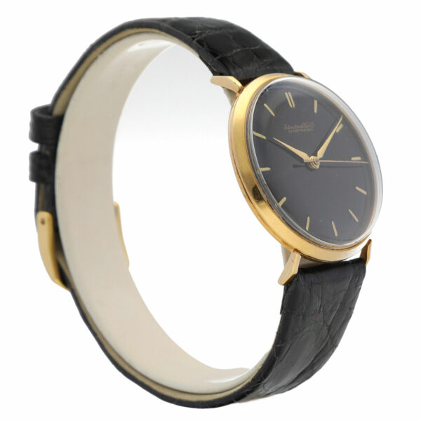 Vintage International Watch Co 18k 750 Yellow Gold 35mm Black Dial Manual Watch 133932249741 4