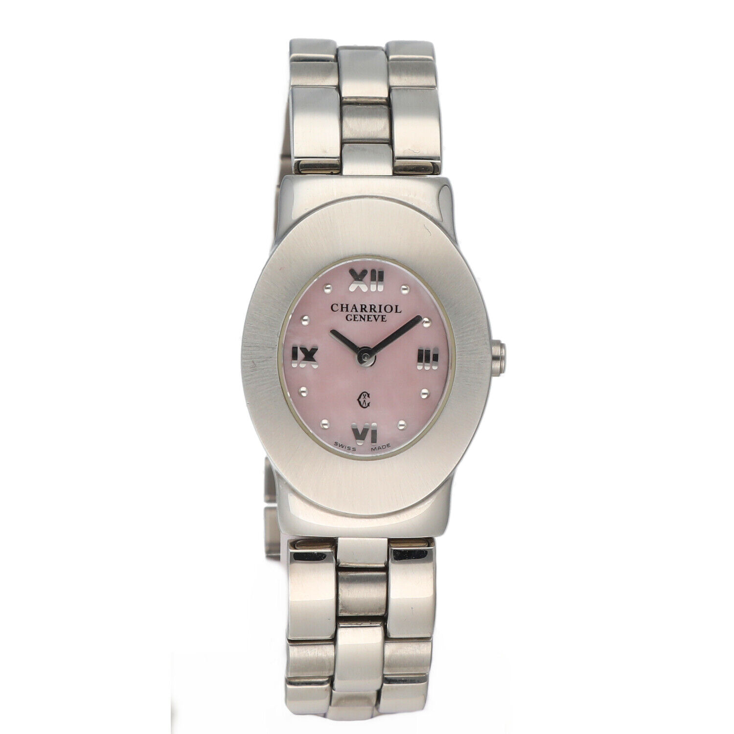Charriol-Azuro-300903-Pink-MOP-Dial-Oval-24mm-Steel-Swiss-Quartz-Womens-Watch-115038959342