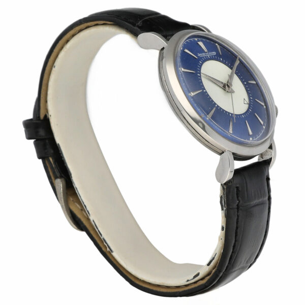 Jaeger leCoultre Memovox Alarm Stainless Steel 35mm Blue Dial Manual Wind Watch 115154762852 3