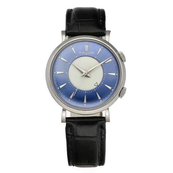 Jaeger leCoultre Memovox Alarm Stainless Steel 35mm Blue Dial Manual Wind Watch 115154762852