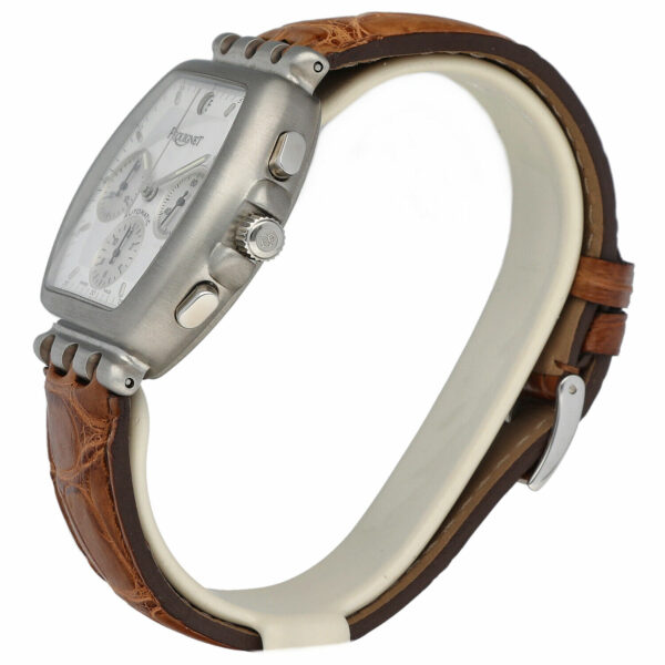 Pequignet 146 Chrono Tonneau 35mm Light Brown Leather Swiss Automatic Mens Watch 125130593562 2
