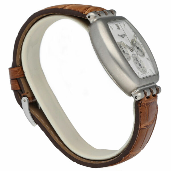 Pequignet 146 Chrono Tonneau 35mm Light Brown Leather Swiss Automatic Mens Watch 125130593562 3