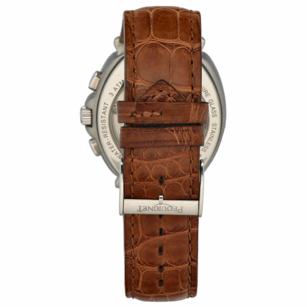 Pequignet 146 Chrono Tonneau 35mm Light Brown Leather Swiss Automatic Mens Watch 125130593562 4
