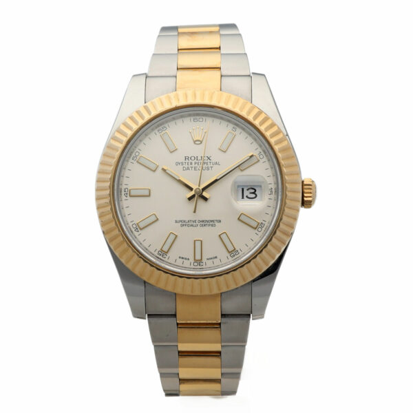 Rolex Datejust 41 116333 Ivory Index Dial 18K GoldStainless 2015 BP Mens Watch 133969059862 2