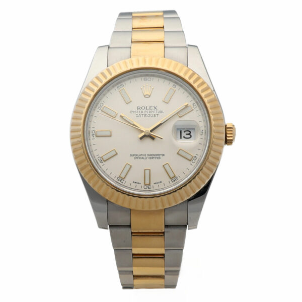 Rolex Datejust 41 116333 Ivory Index Dial 18K GoldStainless 2015 BP Mens Watch 133969059862