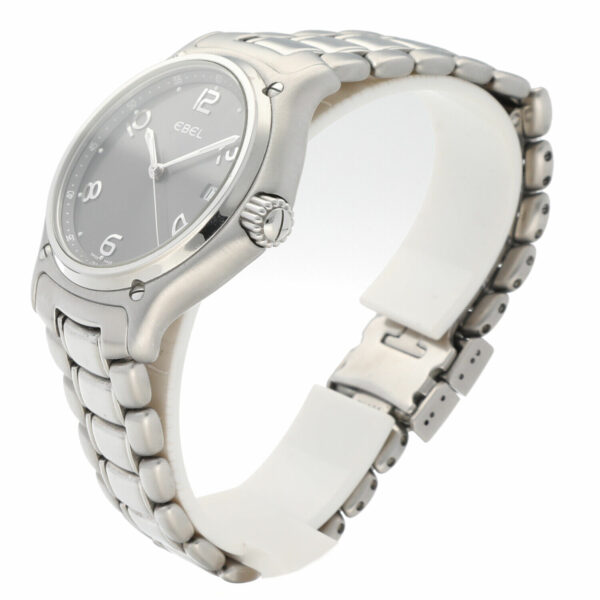 Ebel 1911 9187241 Stainless Steel 38mm Gray Arabic Dial Swiss Quartz Wrist Watch 133846280373 2