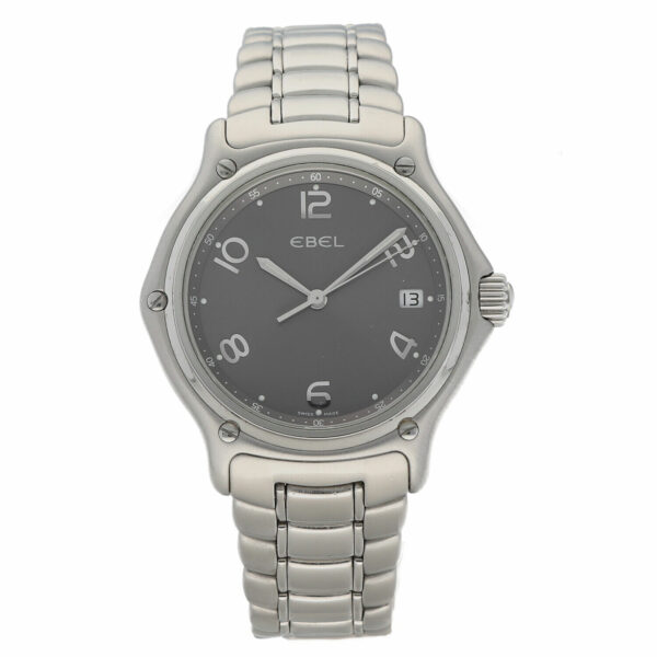 Ebel 1911 9187241 Stainless Steel 38mm Gray Arabic Dial Swiss Quartz Wrist Watch 133846280373