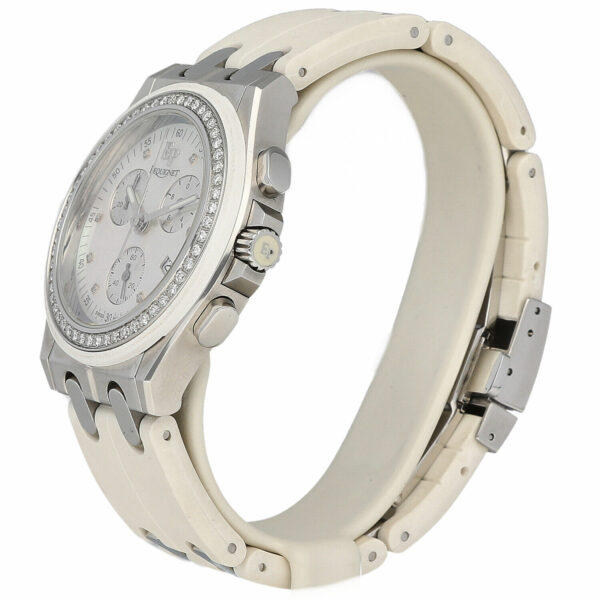 Pequignet 082 Chronograph Diamonds 38mm Rubber Steel MOP Quartz Wristwatch 115221991553 2