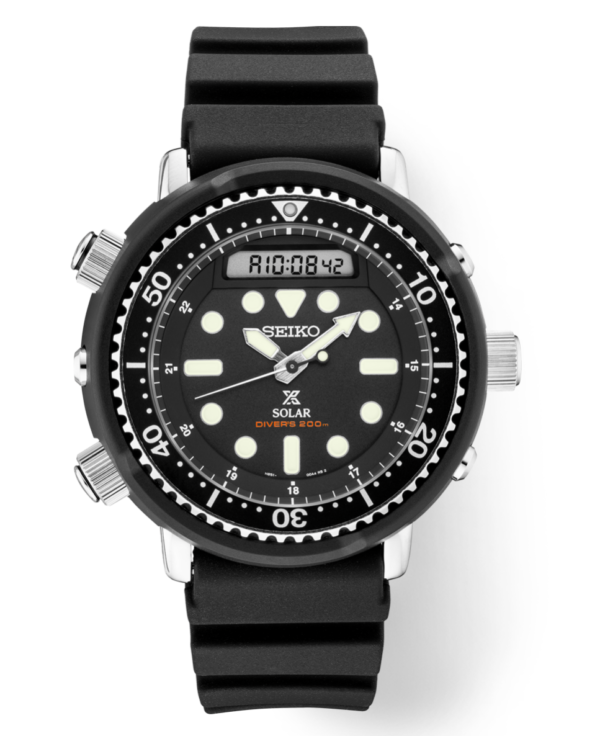 Seiko SNJ025 Prospex Ana Digi Steel 48mm Black Rubber Diver Solar Mens Watch 124839201923