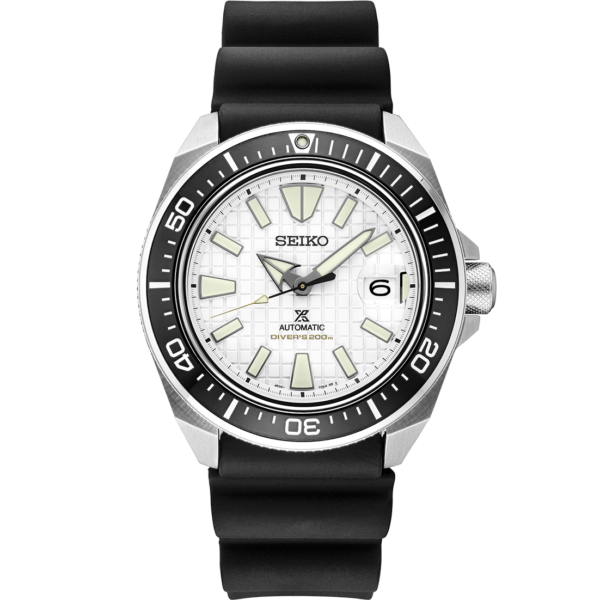 Seiko SRPE37 Prospex White Dial 438mm Steel Rubber Diver Automatic Mens Watch 133972097463