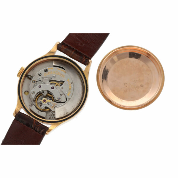 Vintage Jaeger LeCoultre 18k Rose Gold 33mm Copper Dial Bumper Auto Wrist Watch 133938404813 9
