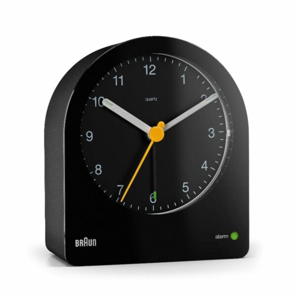 Braun BN BC22B Black Backlit Continuous Backlight Analog Quartz Alarm Clock 133966071134