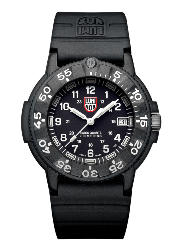 Luminox Navy Seal XS3001F Carbonox Black White 43mm Rubber 200M Mens Watch 124913597764