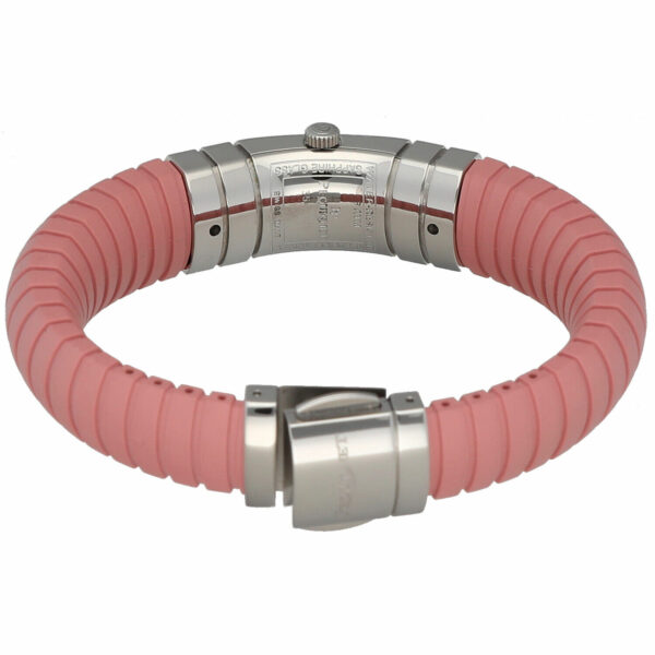 Pequignet 022 Silver Dial Pink Rubber Steel Swiss Quartz Womens Watch 115222139514 5