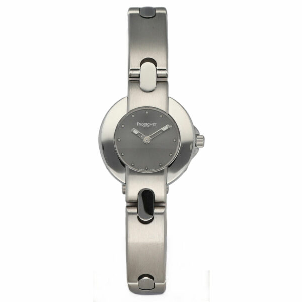 Pequignet 070 Stainless Steel 24 mm Round Gray Dial Swiss Quartz Womens Watch 125116648884