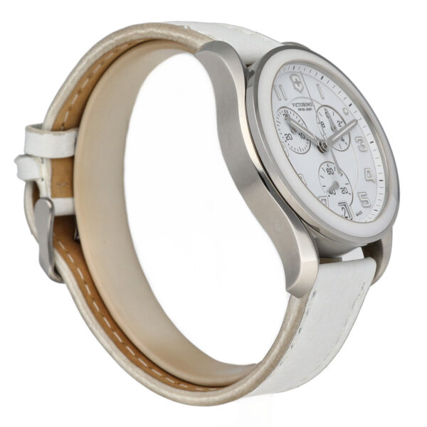 Victorinox Swiss Army 241500 Chrono White Ceramic Steel 40mm Quartz Wrist Watch 125040563114 3
