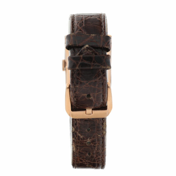 Bulova 14k Rose Gold Filled Copper Dial Rectangle Manual Wind Wrist Watch 133843455965 5