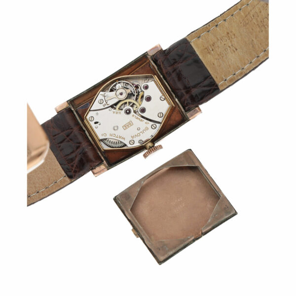 Bulova 14k Rose Gold Filled Copper Dial Rectangle Manual Wind Wrist Watch 133843455965 7