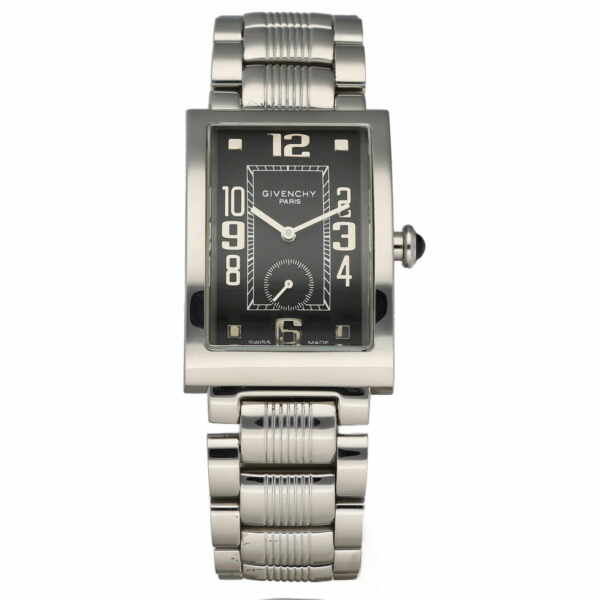 Givenchy Parabolic 92434662 28mm Steel Black Arabic Rectangle Quartz Wrist Watch 115182016305
