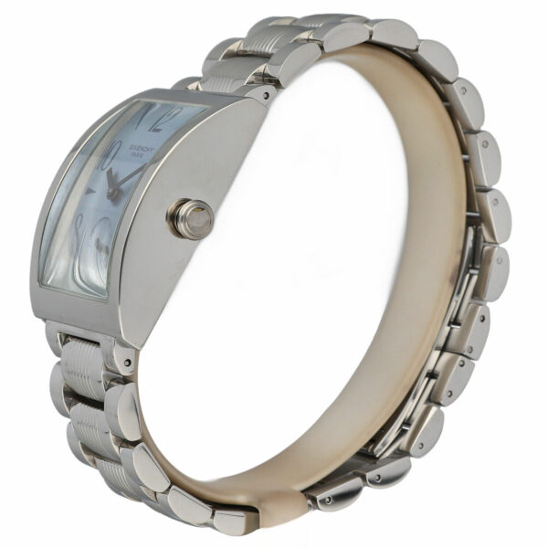 Givenchy Parabolic 92434662 Blue Arabic Dial Steel Rectangle Quartz Wrist Watch 125072872525 2