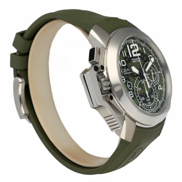 Graham Grah101955 Chronofighter 47mm Steel Green Rubber Automatic Mens Watch 115107221935 3