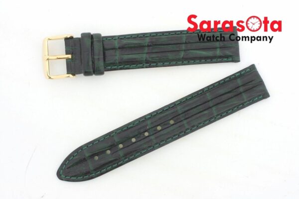 HIRSCH-Professional-Genuine-Leather-1820-mm-Long-Stitched-Green-Watch-Band-112027759185
