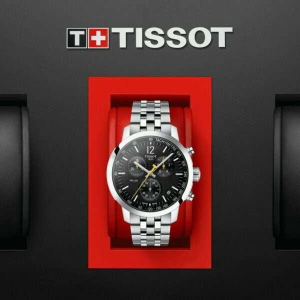Tissot PRC 200 Chronograph T1144171105700 42mm Steel Black Quartz Mens Watch 115145564865 7