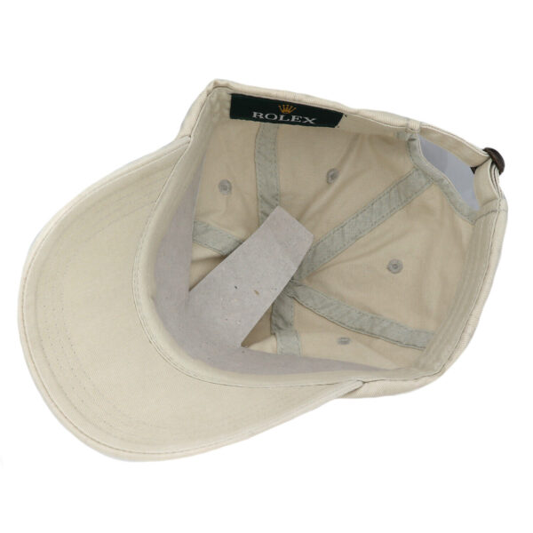 Authentic Rolex 100 Cotton Beige Shell Hat Cap Adjustable 115233370336 3