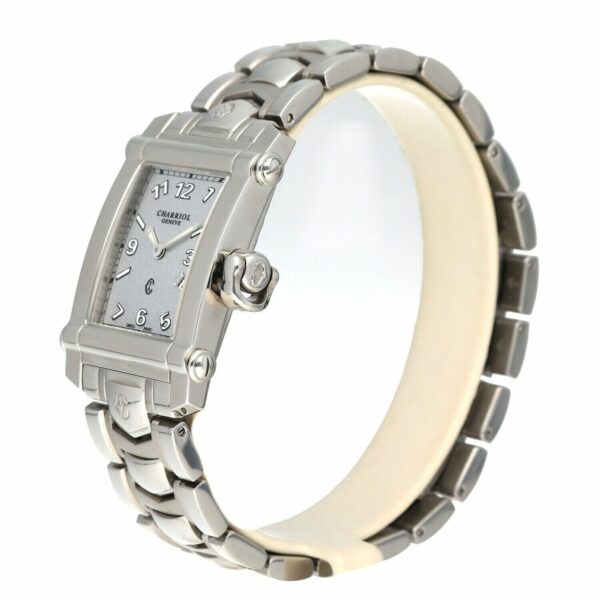 Charriol Colvmbvs CCSTRH Gray Dial Rectangle 25mm Steel Quartz Wrist Watch 115050228856 2