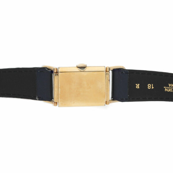Hamilton 14k Gold Plated Rectangle Blue Arabic Dial Manual Wind Wrist Watch 124841839706 8