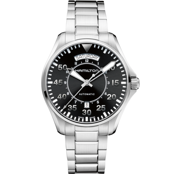 Hamilton H64615135 Khaki Aviation Pilot Day Date Steel 42mm Automatic Mens Watch 115141506306