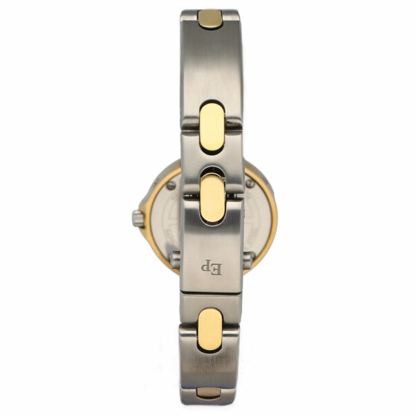 Pequignet 029 18k GoldSteel 24mm Round Gray Dial Swiss Quartz Womens Watch 134004272176 4