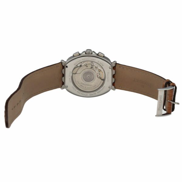 Pequignet 205 Chrono Tonneau Black Dial 35mm Leather Swiss Automatic Mens Watch 115233629506 5