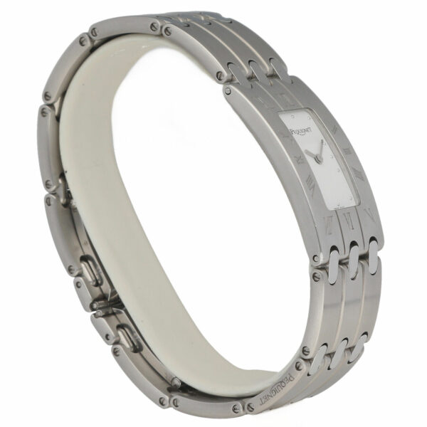 Pequignet 665 Rectangle Stainless Steel 21mm White Dial Swiss Quartz Wrist Watch 125133386786 3