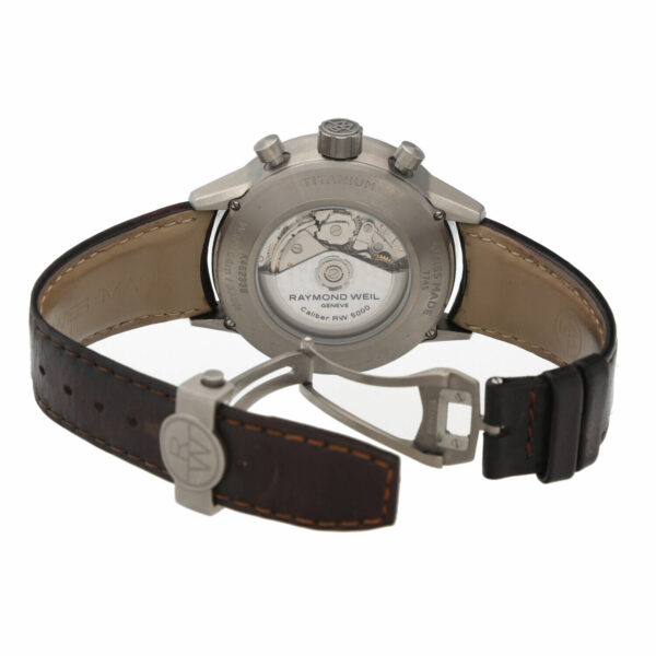 Raymond Weil 7745 Freelancer Chronograph Titanium Leather Automatic Wrist Watch 133850515406 7